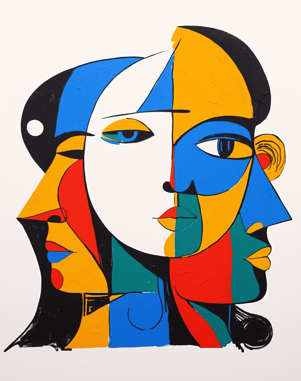 Abstract Face 561 original repeating artwork