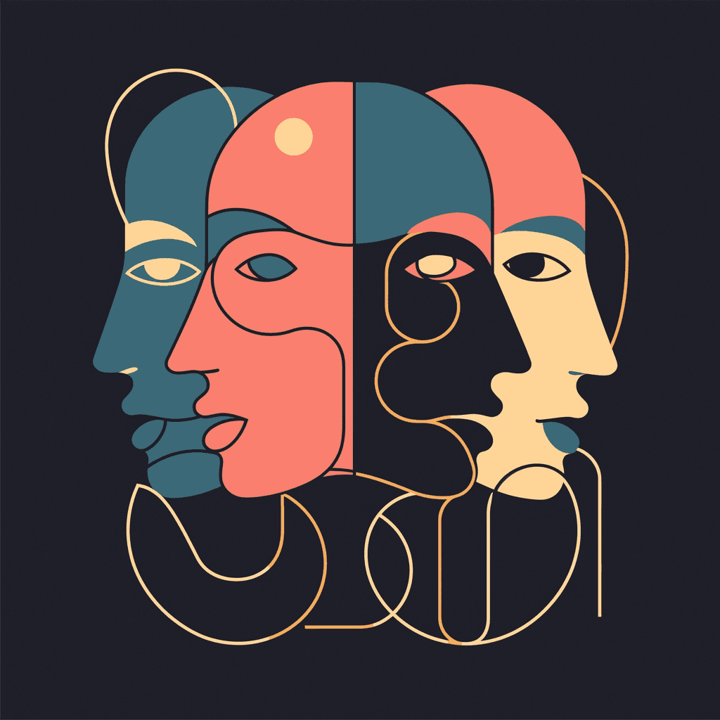 Abstract Face 364 original repeating artwork