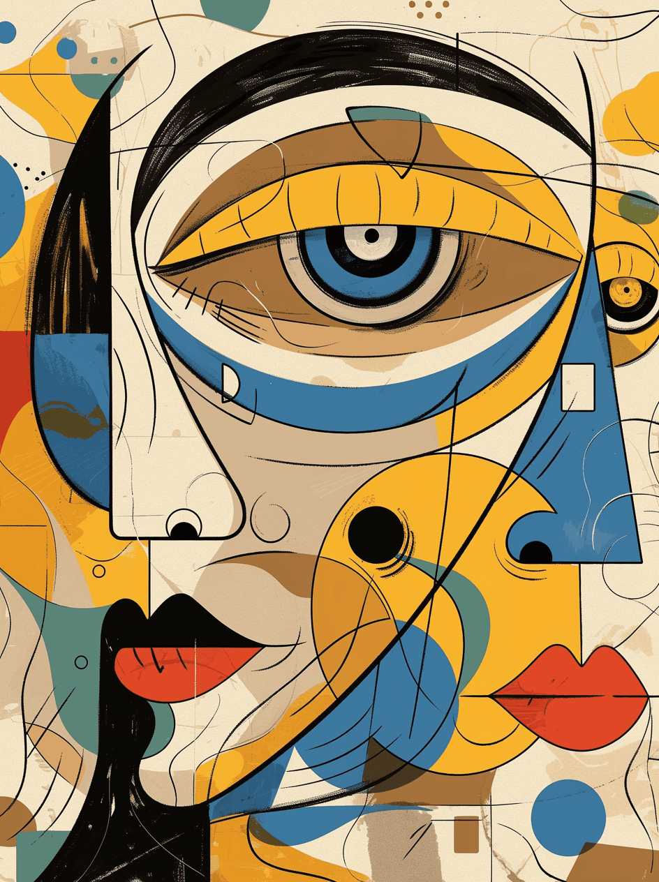 Abstract Face 226 original repeating artwork