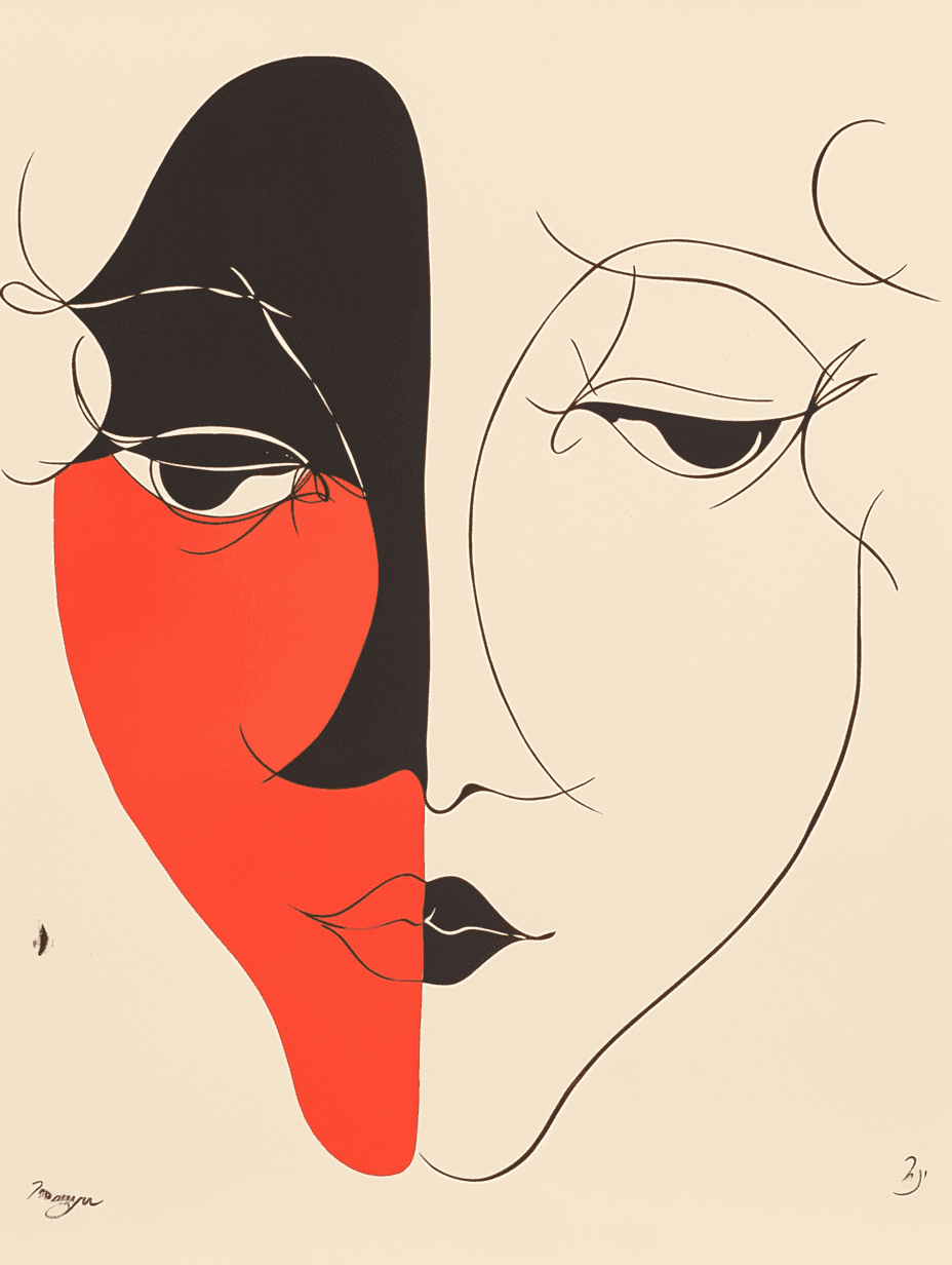 Abstract Face 485 original repeating artwork