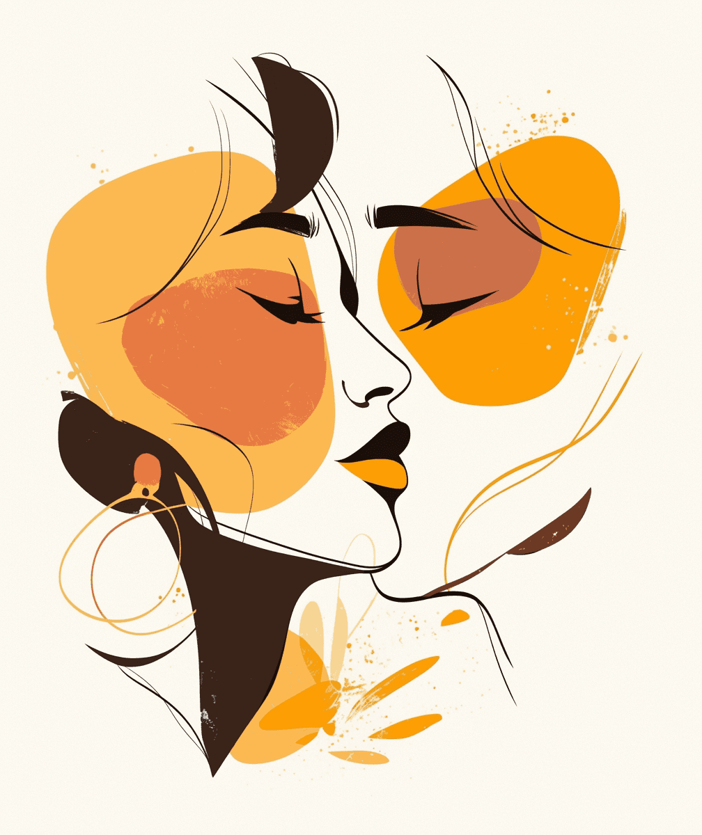 Abstract Face 309 original repeating artwork
