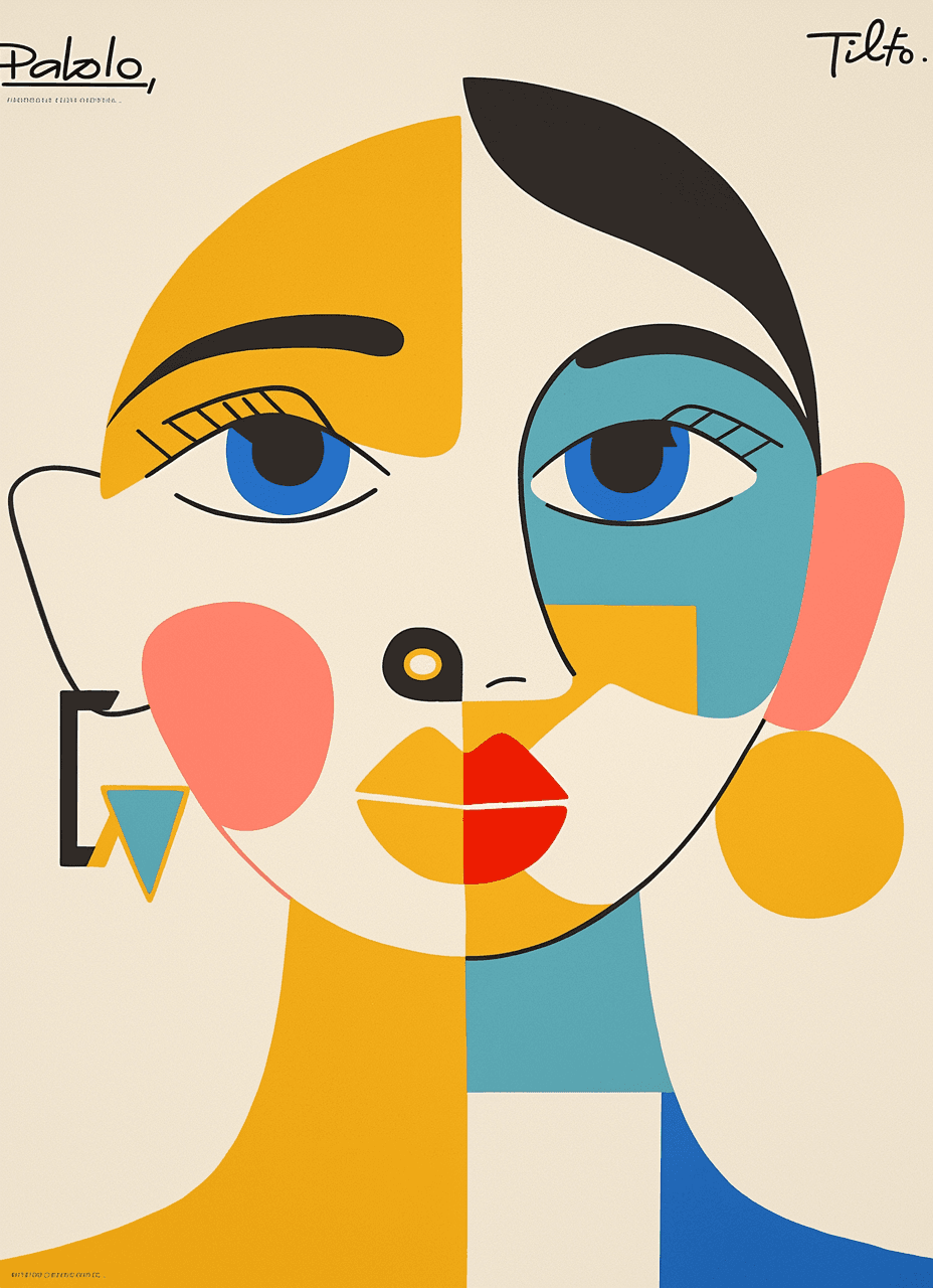Abstract Face 464 original repeating artwork