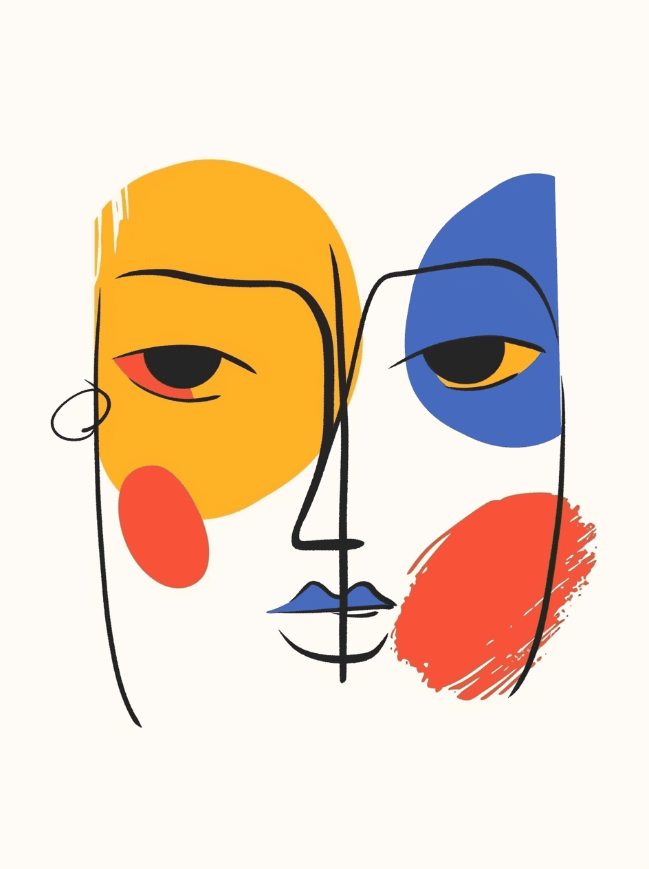Abstract Face 613 original repeating artwork