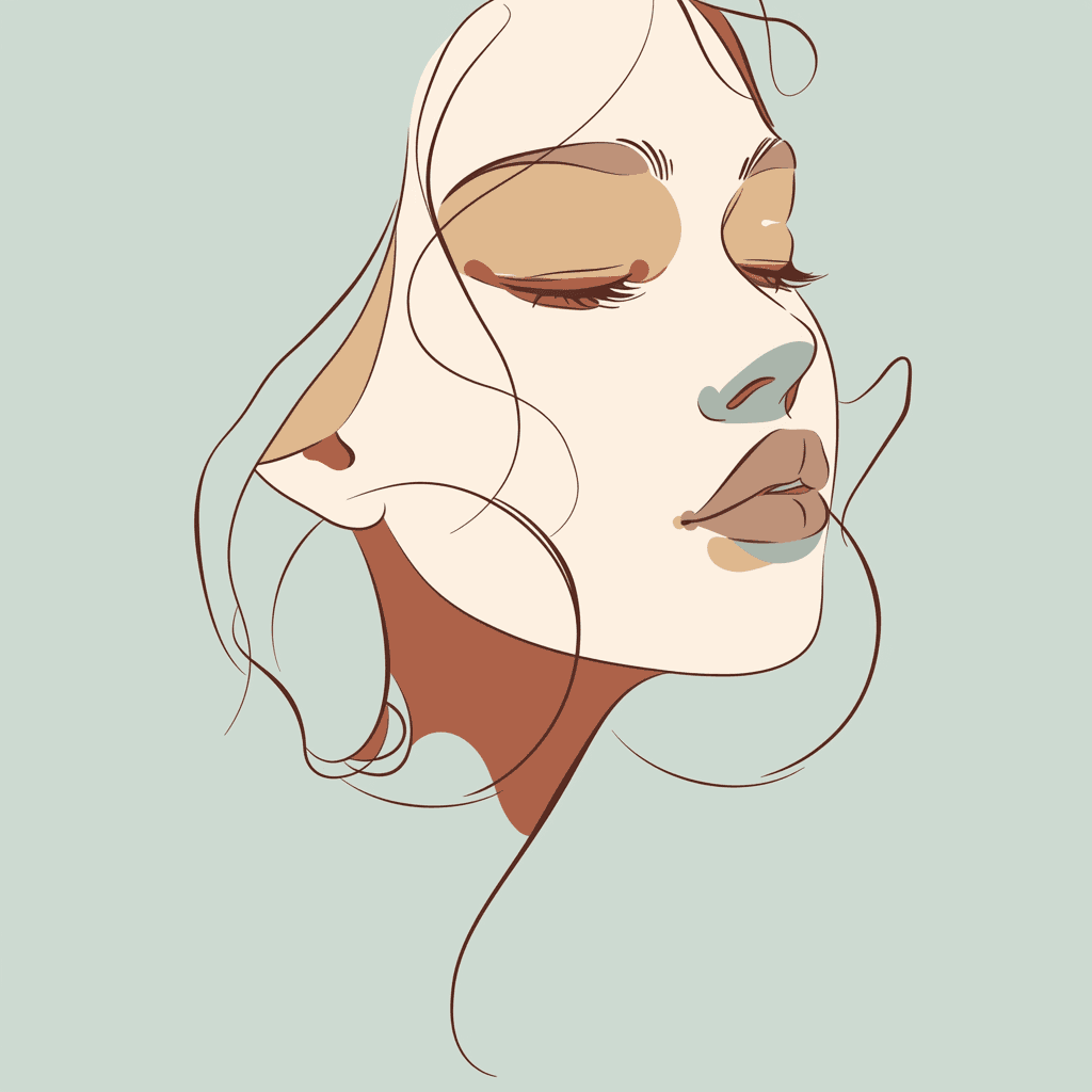 Face Winter original repeating artwork