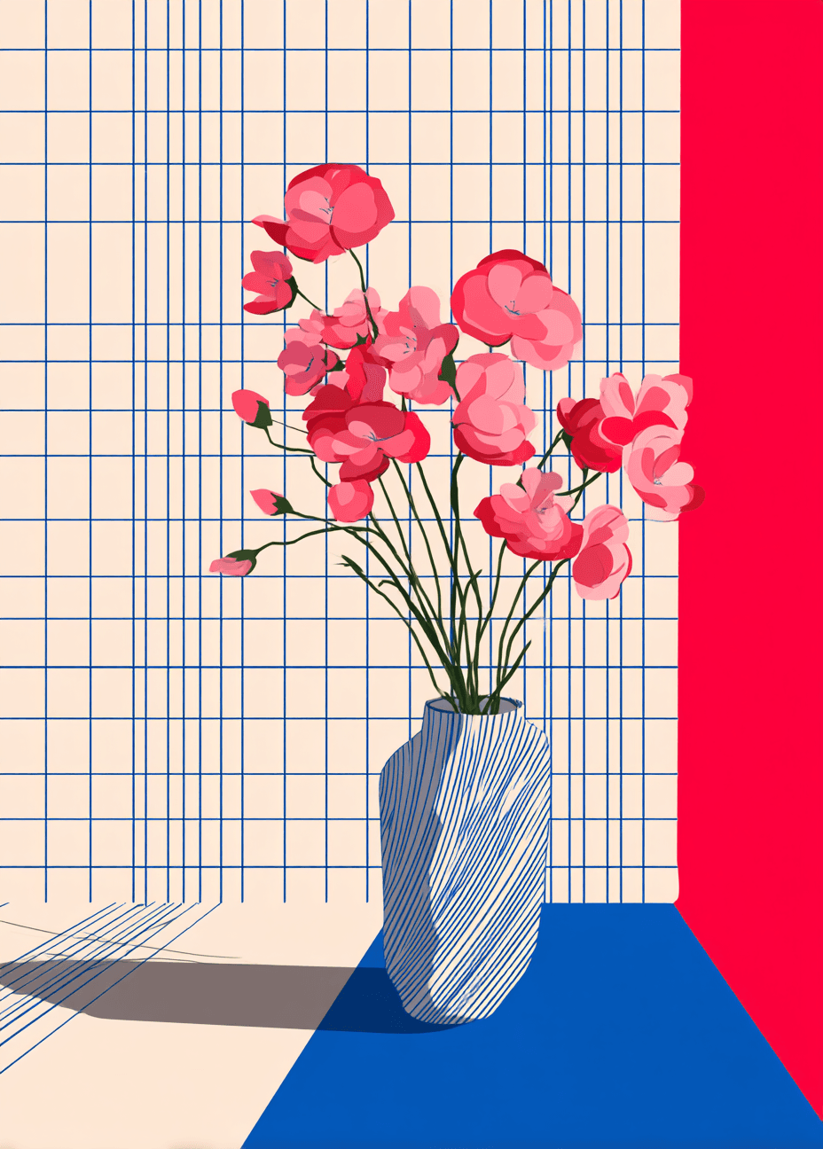 Vase Midnight original repeating artwork