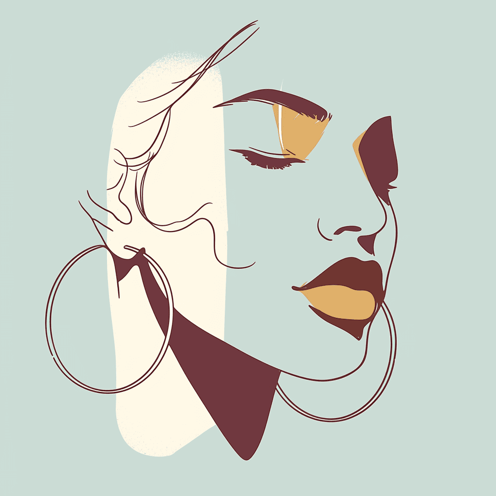 Face Autumn original repeating artwork