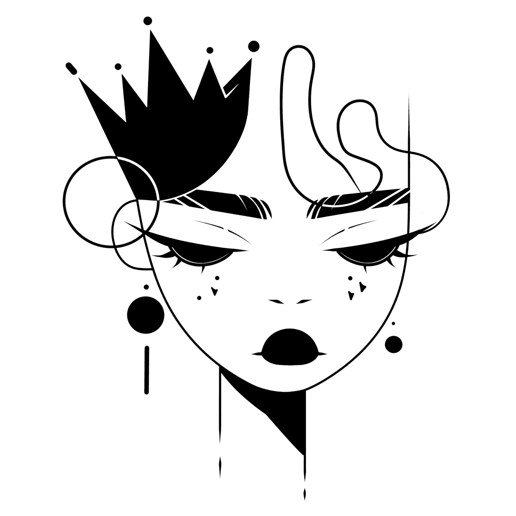 Face Neon original repeating artwork
