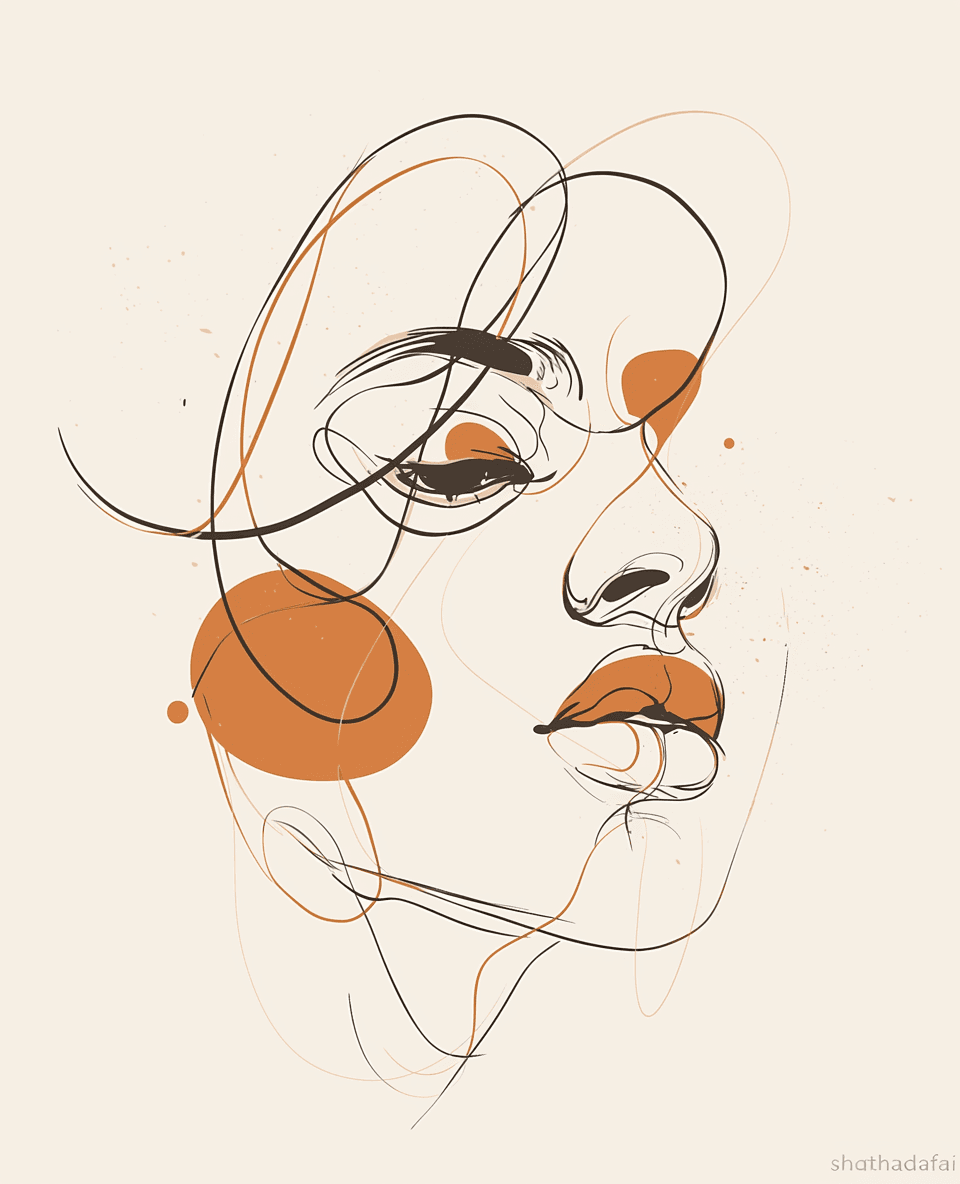 Face original repeating artwork