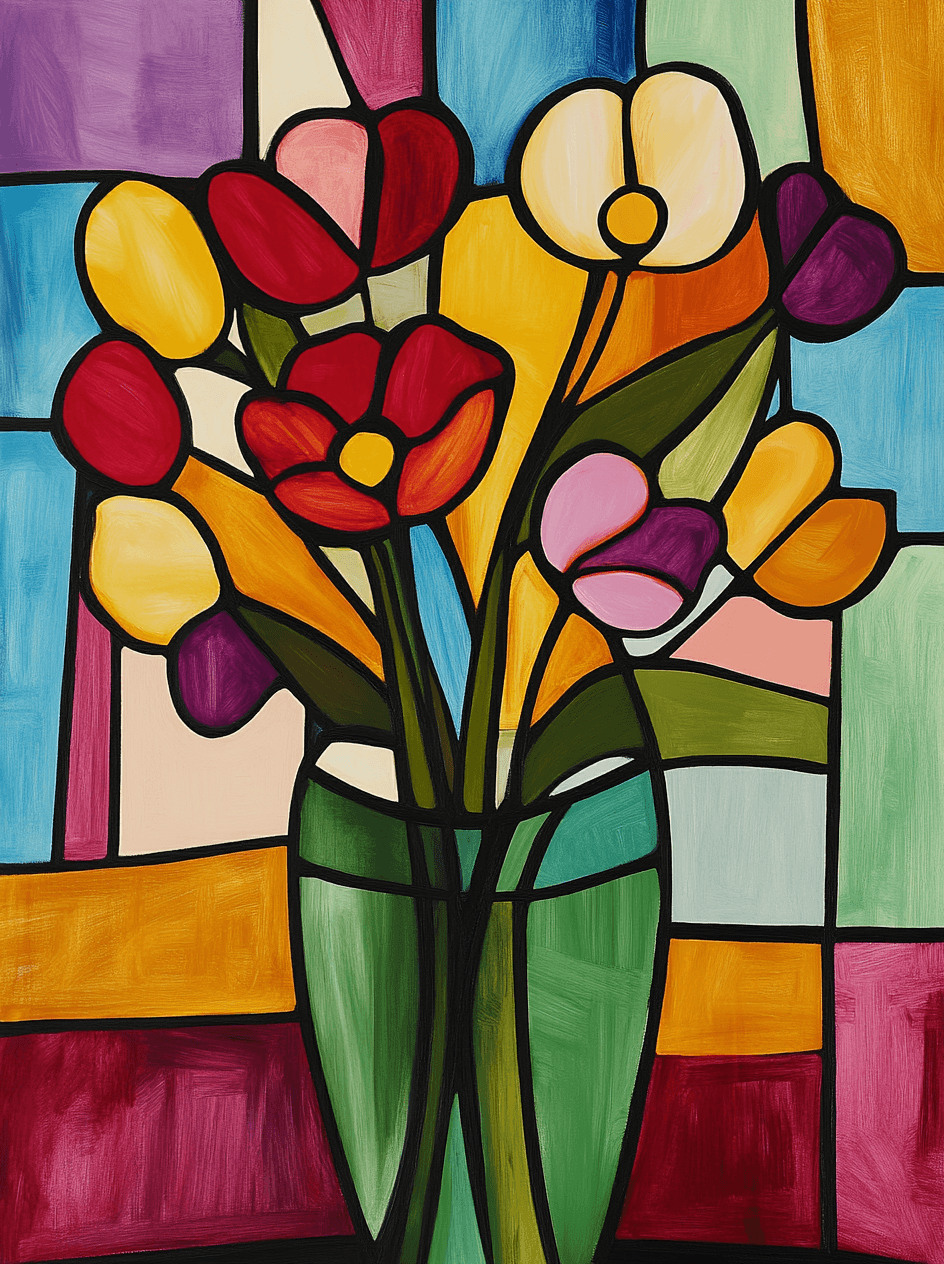 Vase Sunlit original repeating artwork