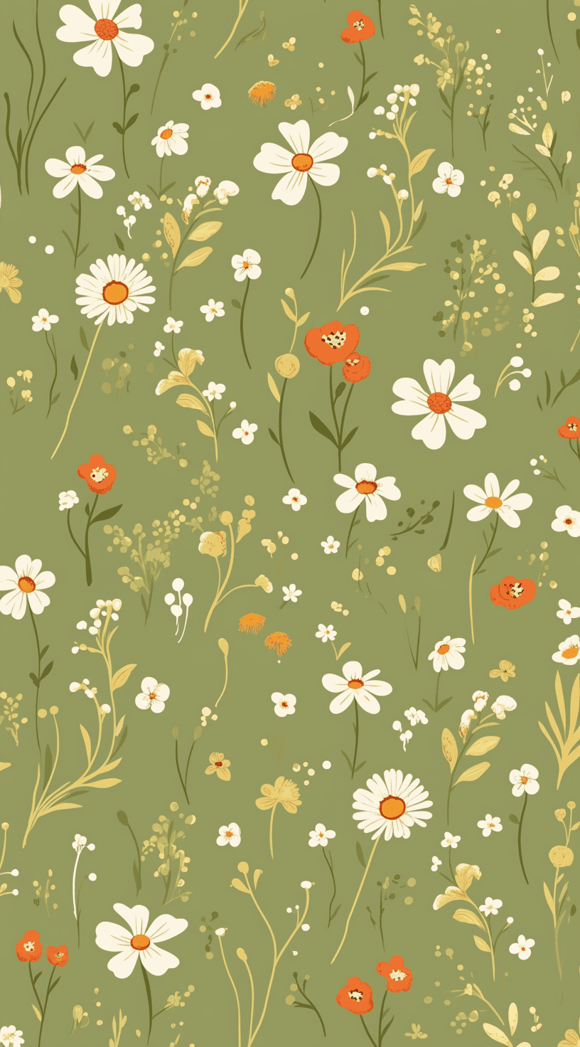 Retro Blossom original repeating artwork