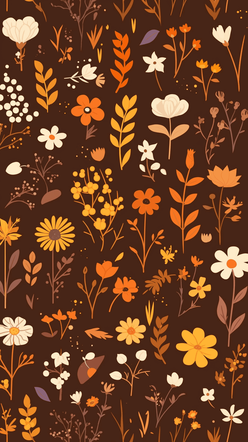 Retro Blossom Rhythm original repeating artwork