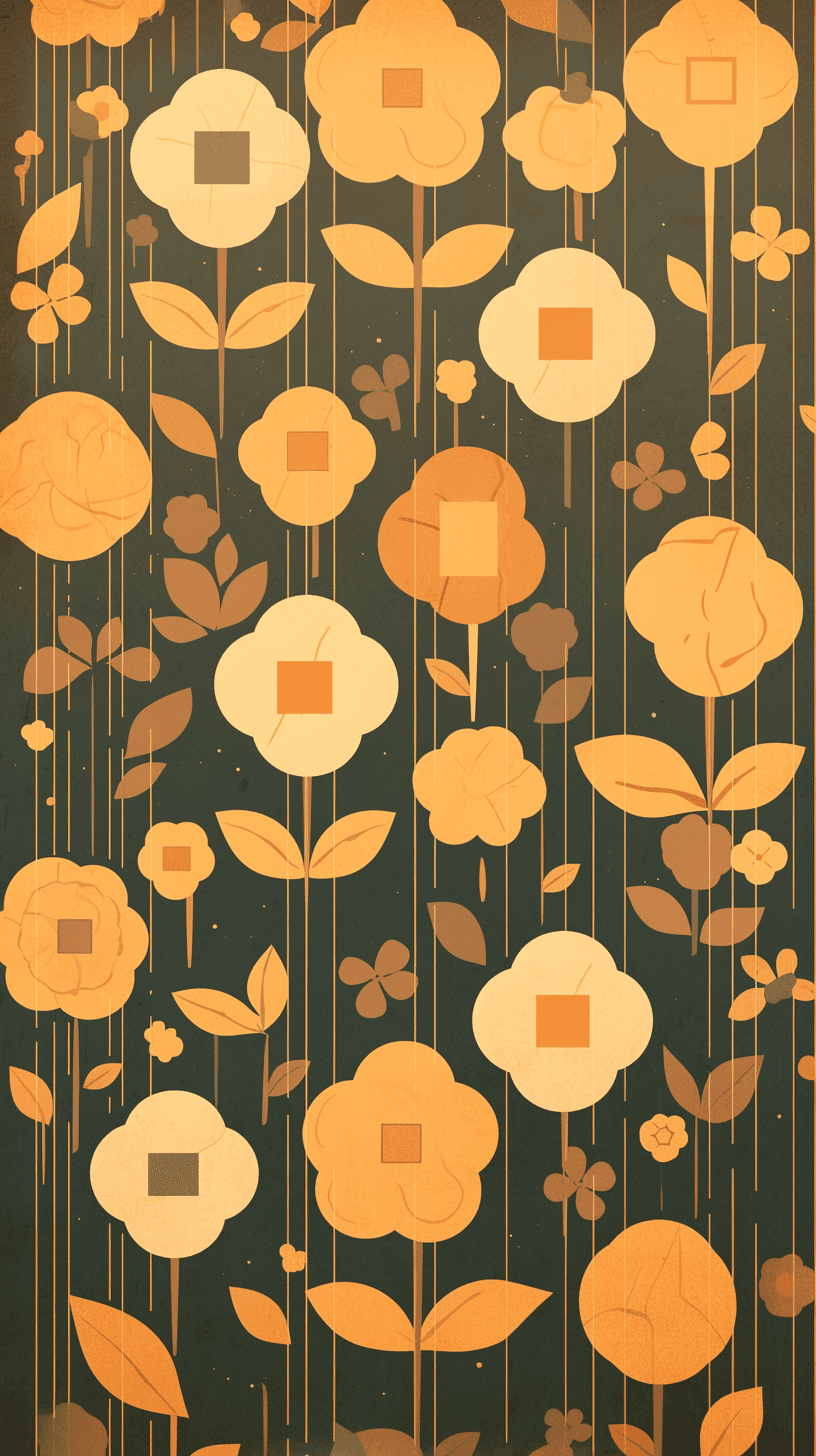 Retro Blossom Groove original repeating artwork