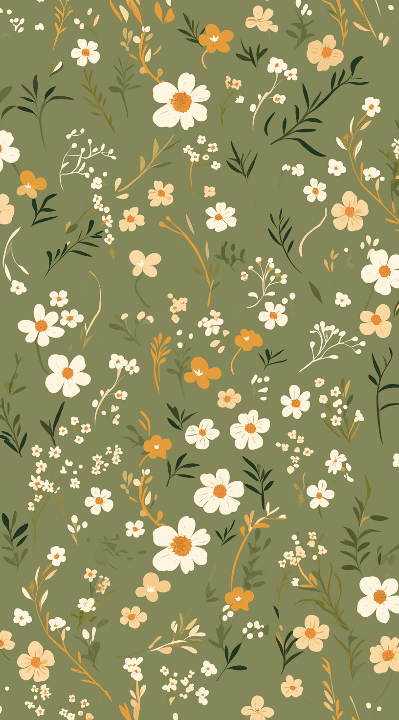 Retro Blossom Club original repeating artwork