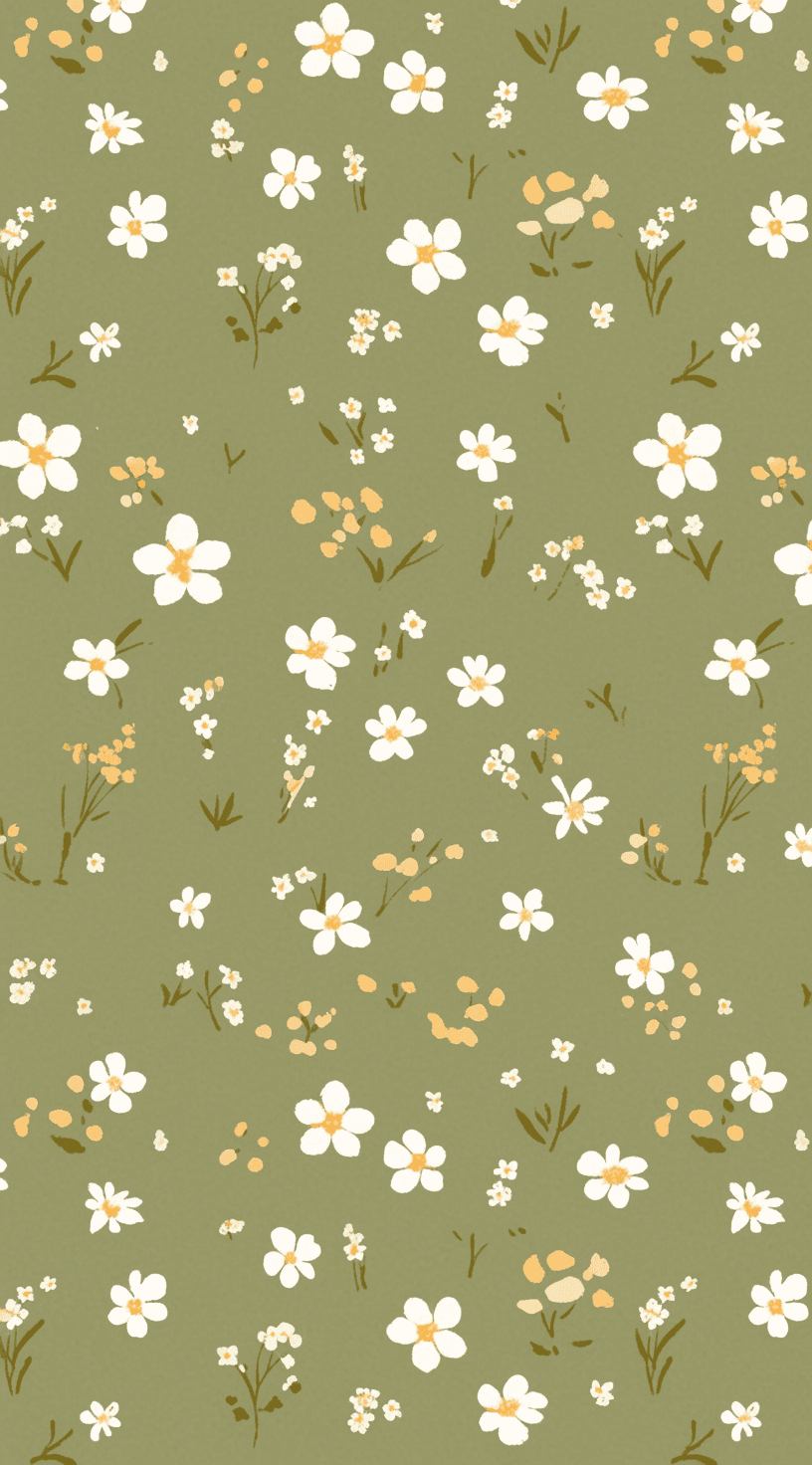 Retro Blossom Gang original repeating artwork