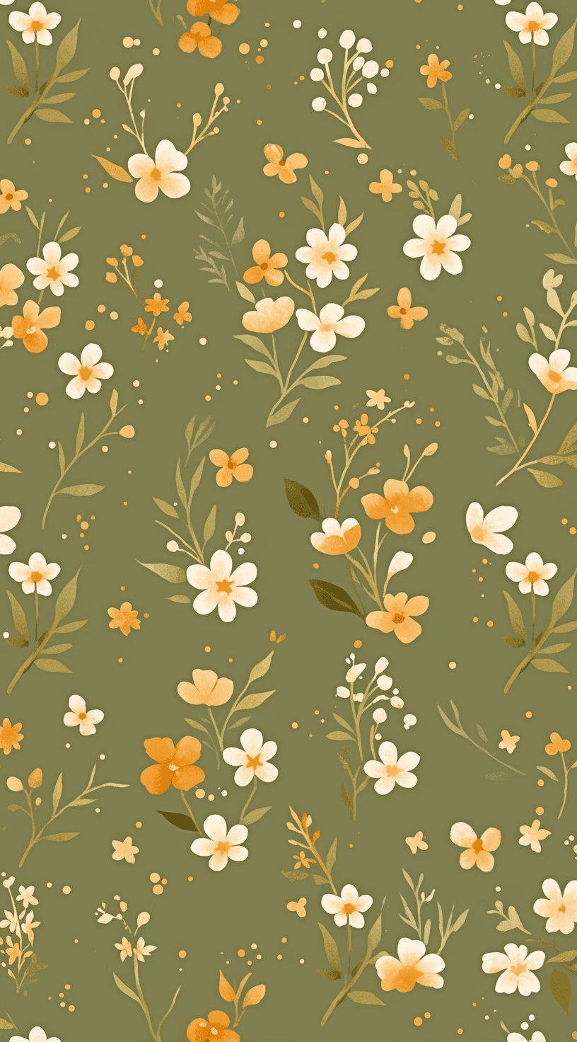 Retro Blossom Fair original repeating artwork