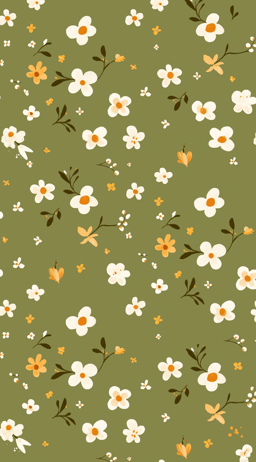 Retro Blossom Session original repeating artwork