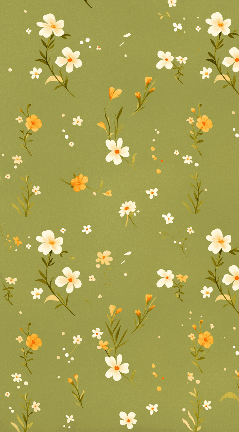 Retro Blossom Tribe original repeating artwork