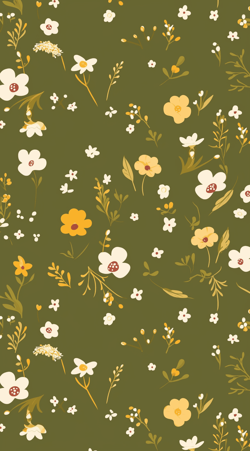 Retro Blossom Bop original repeating artwork