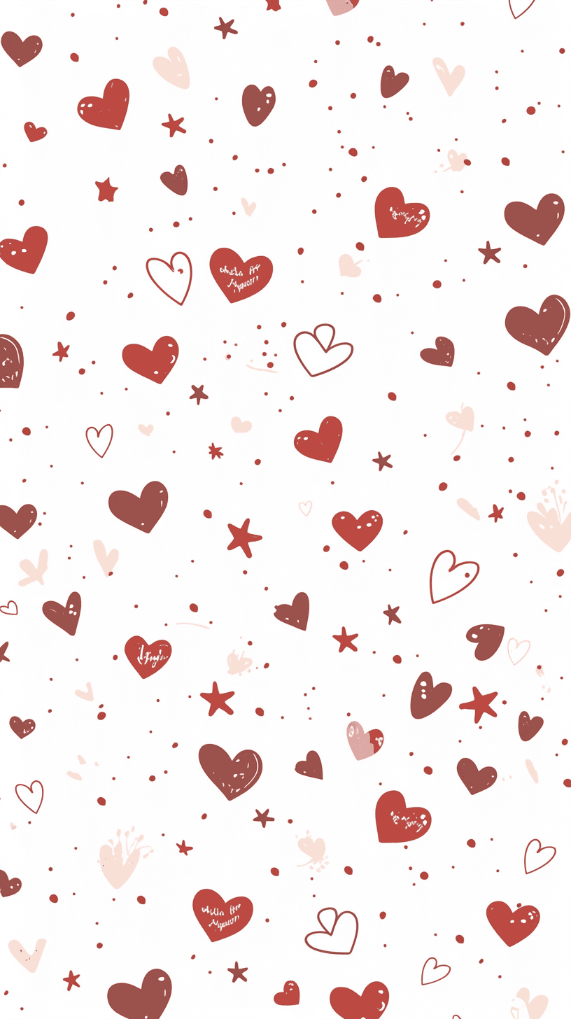Retro Heart Squad original repeating artwork