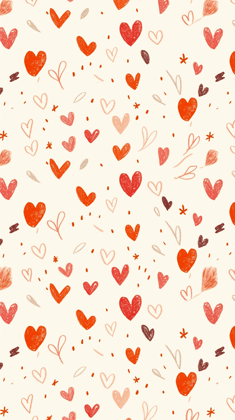 Retro Heart Tribe original repeating artwork
