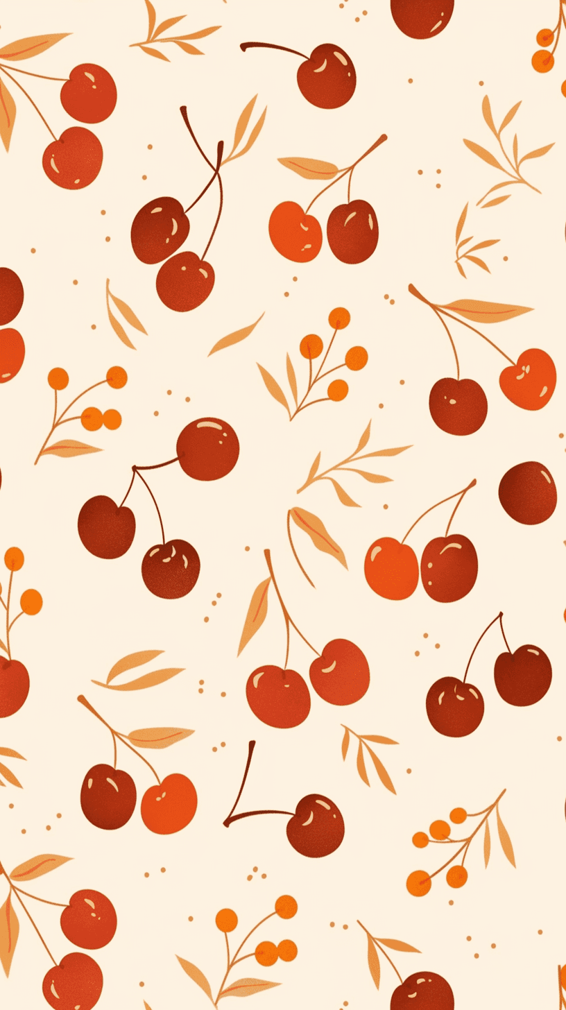 Retro Cherry Squad original repeating artwork