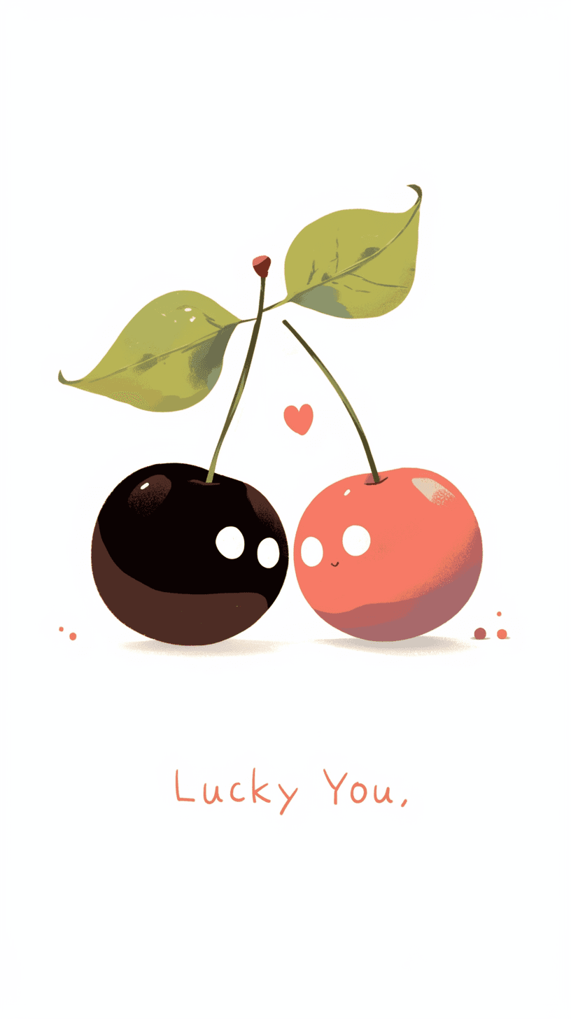Retro Cherry Fair original repeating artwork