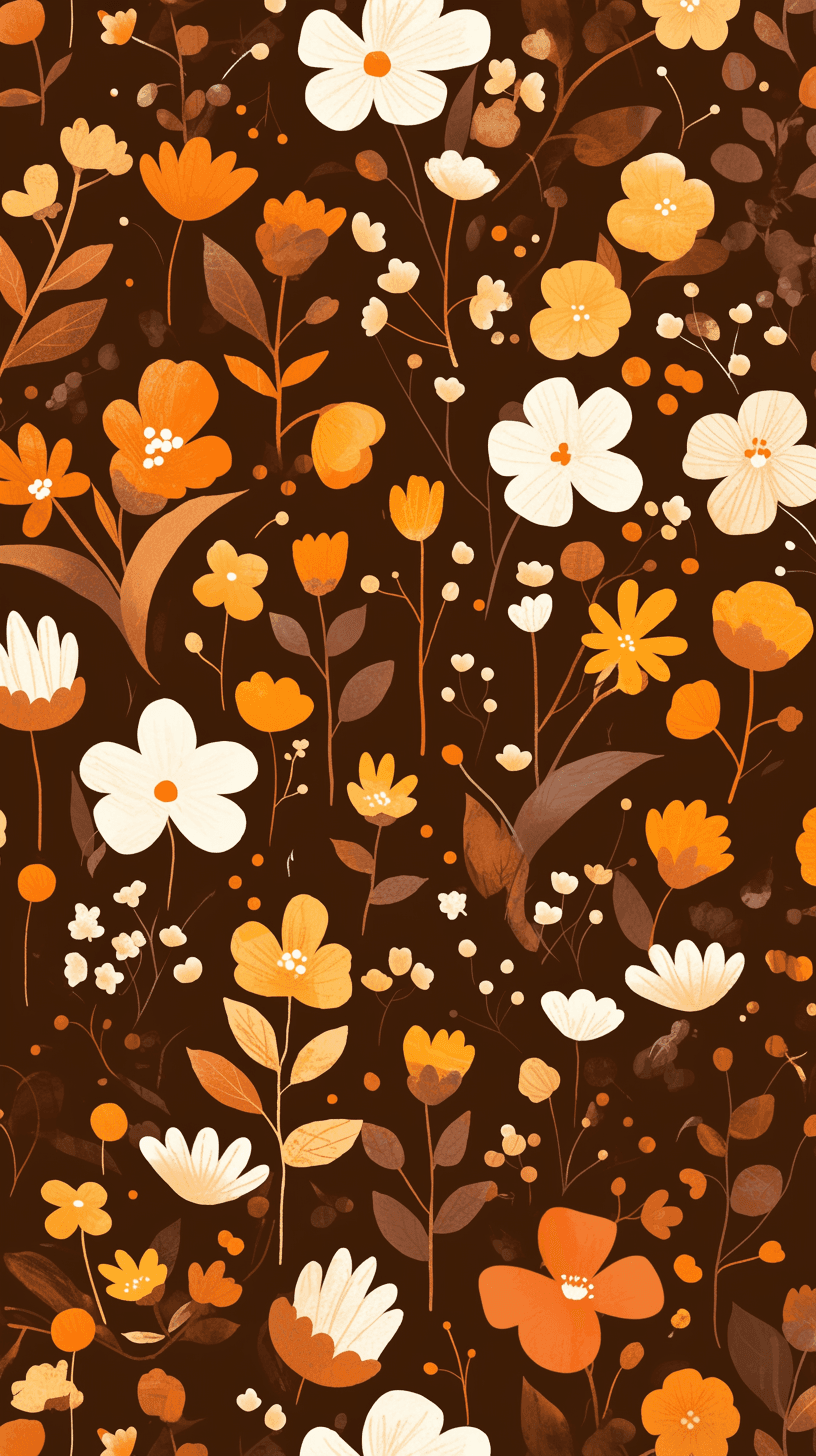 Retro Bloom Parade original repeating artwork
