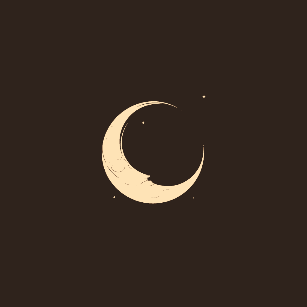 Retro Moon Picnic original repeating artwork