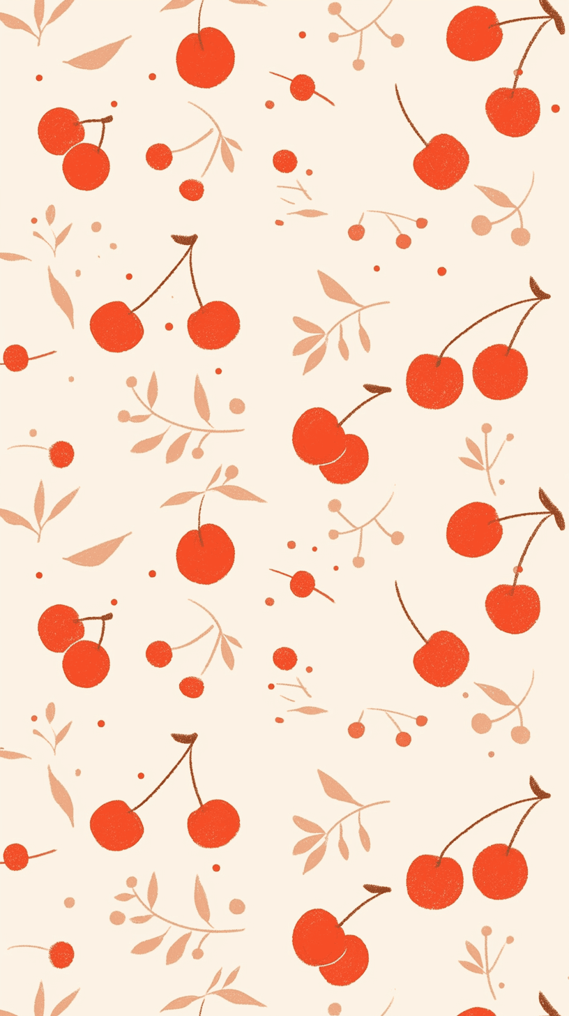 Retro Cherry Tribe original repeating artwork