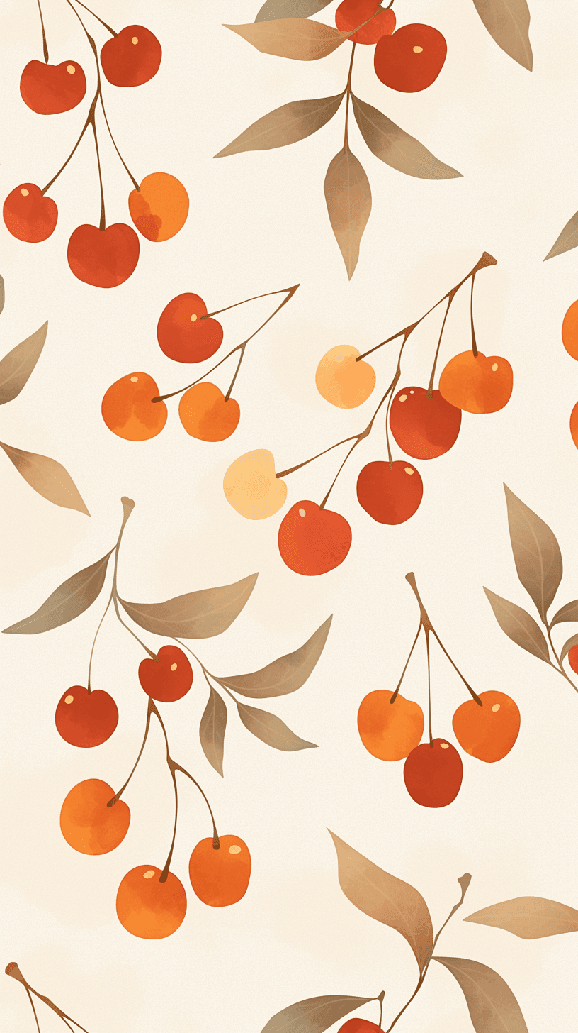 Retro Cherry Jam original repeating artwork