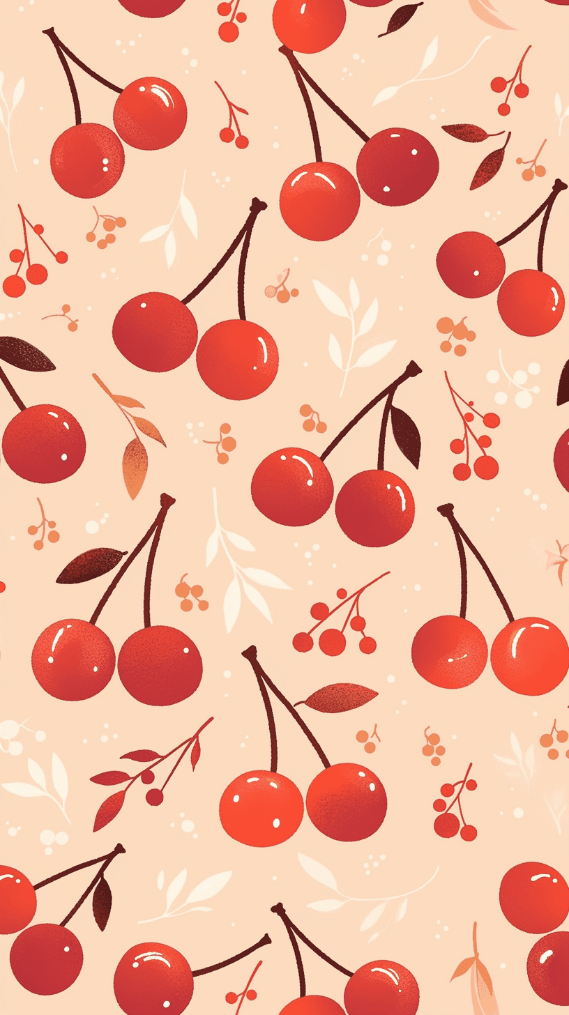 Retro Cherry Gang original repeating artwork