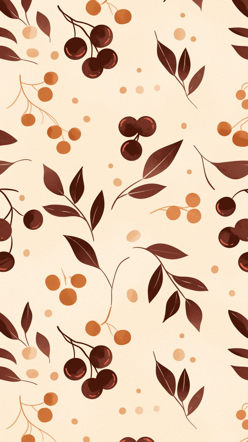 Retro Leaves Party original repeating artwork