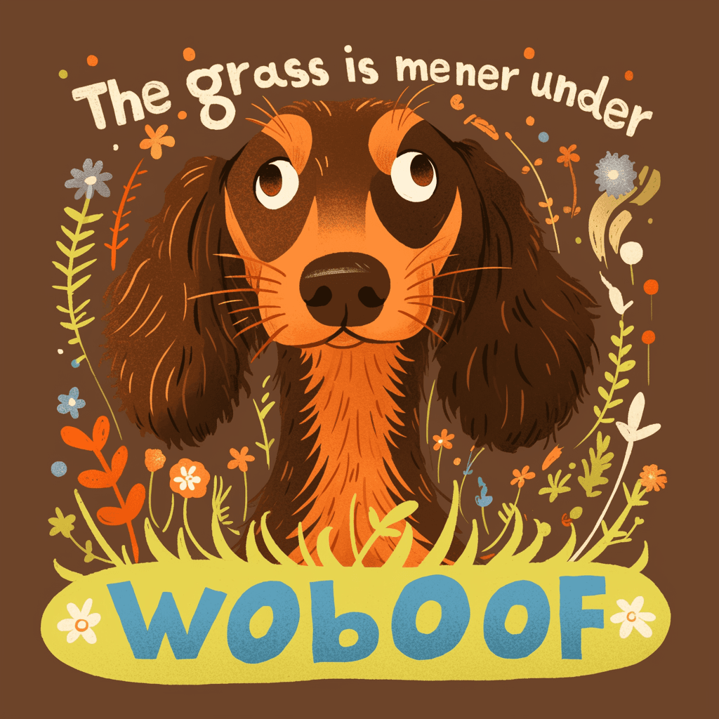 Retro Puppy Collective original repeating artwork