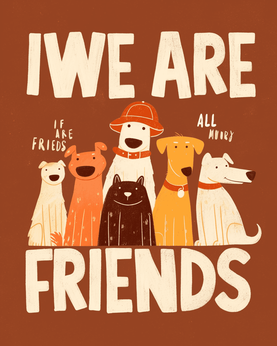 Retro Animals Rest original repeating artwork