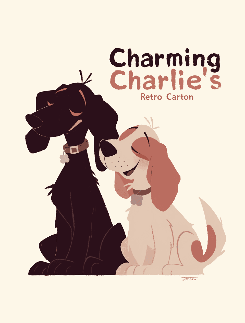 Retro Puppy Festival original repeating artwork