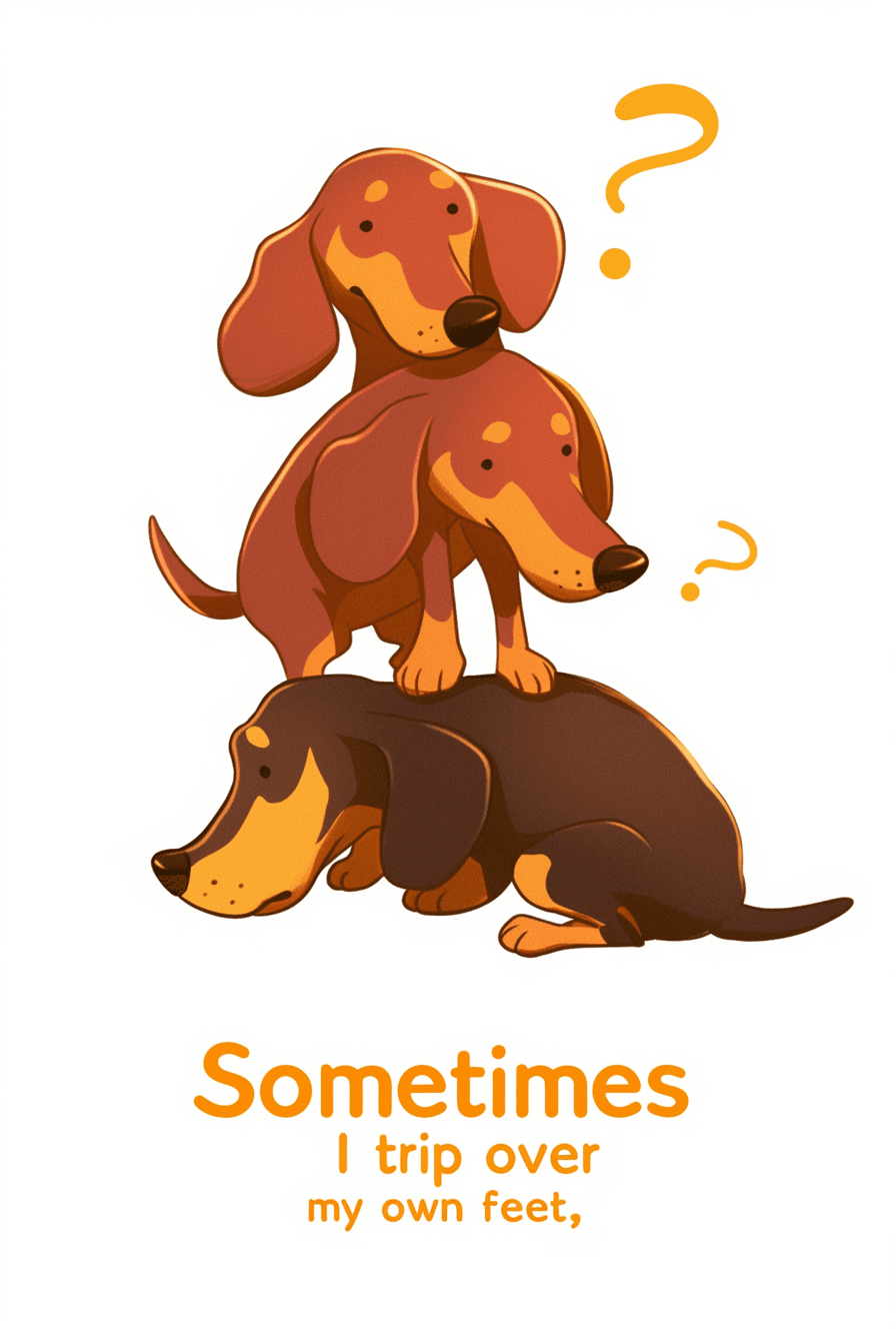 Retro Puppy Rhythm original repeating artwork