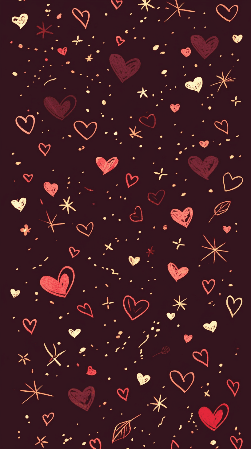 Retro Heart Club original repeating artwork
