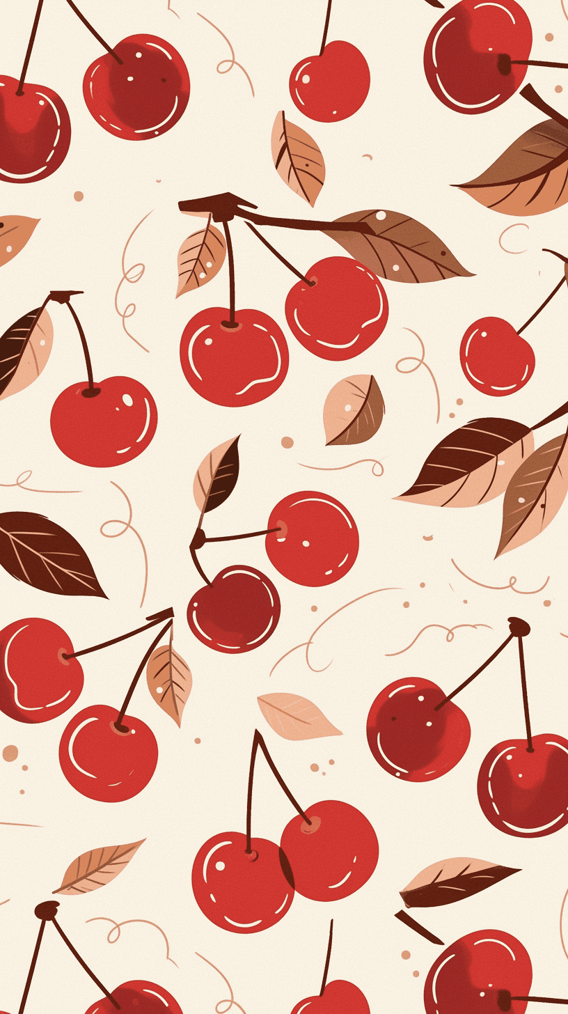 Retro Cherry Flip original repeating artwork