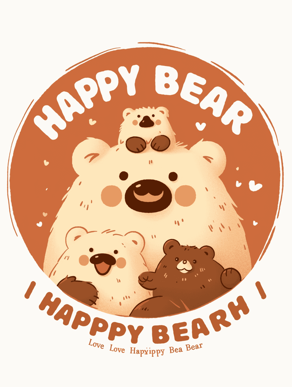 Retro Bear Crew original repeating artwork
