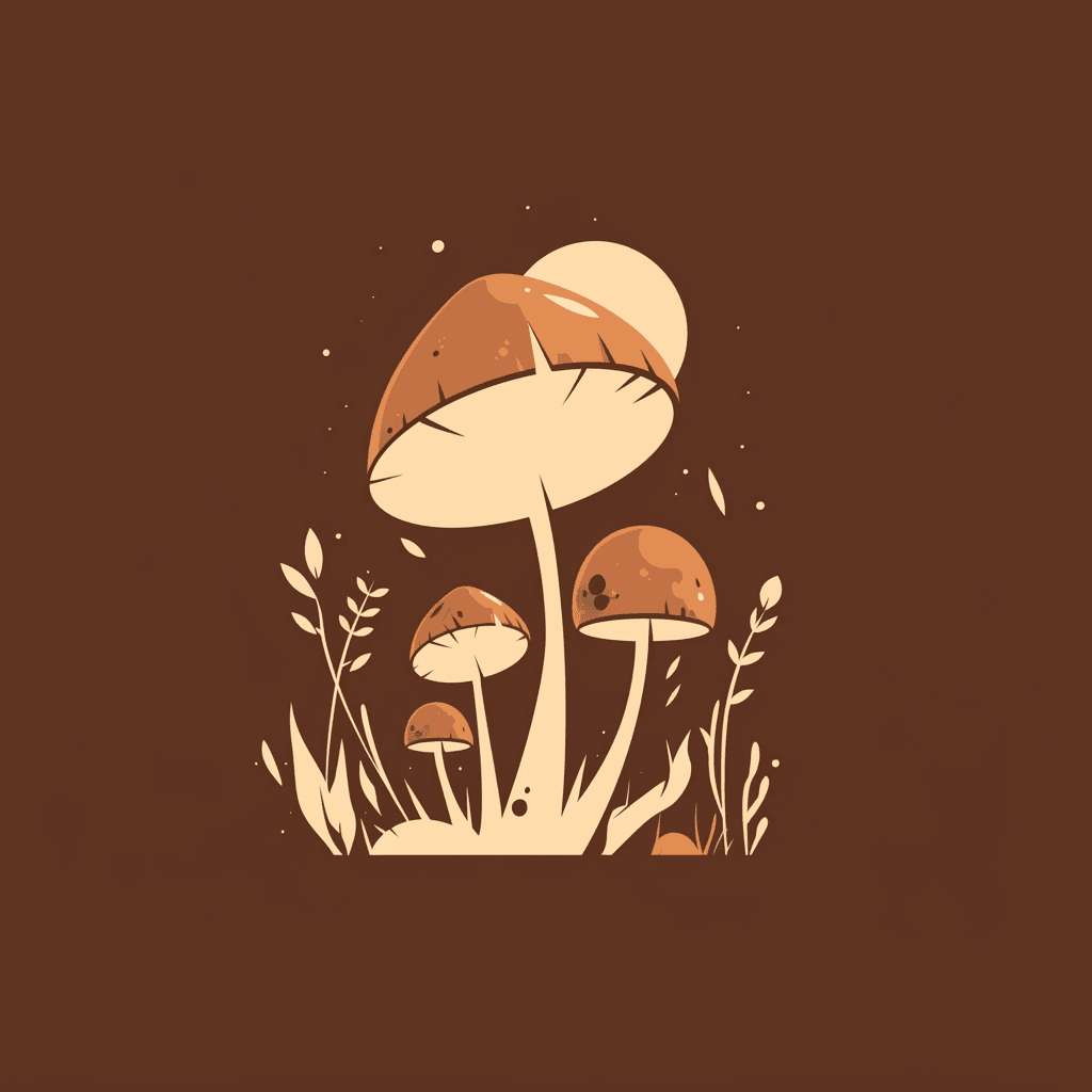 Retro Mushroom Squad original repeating artwork