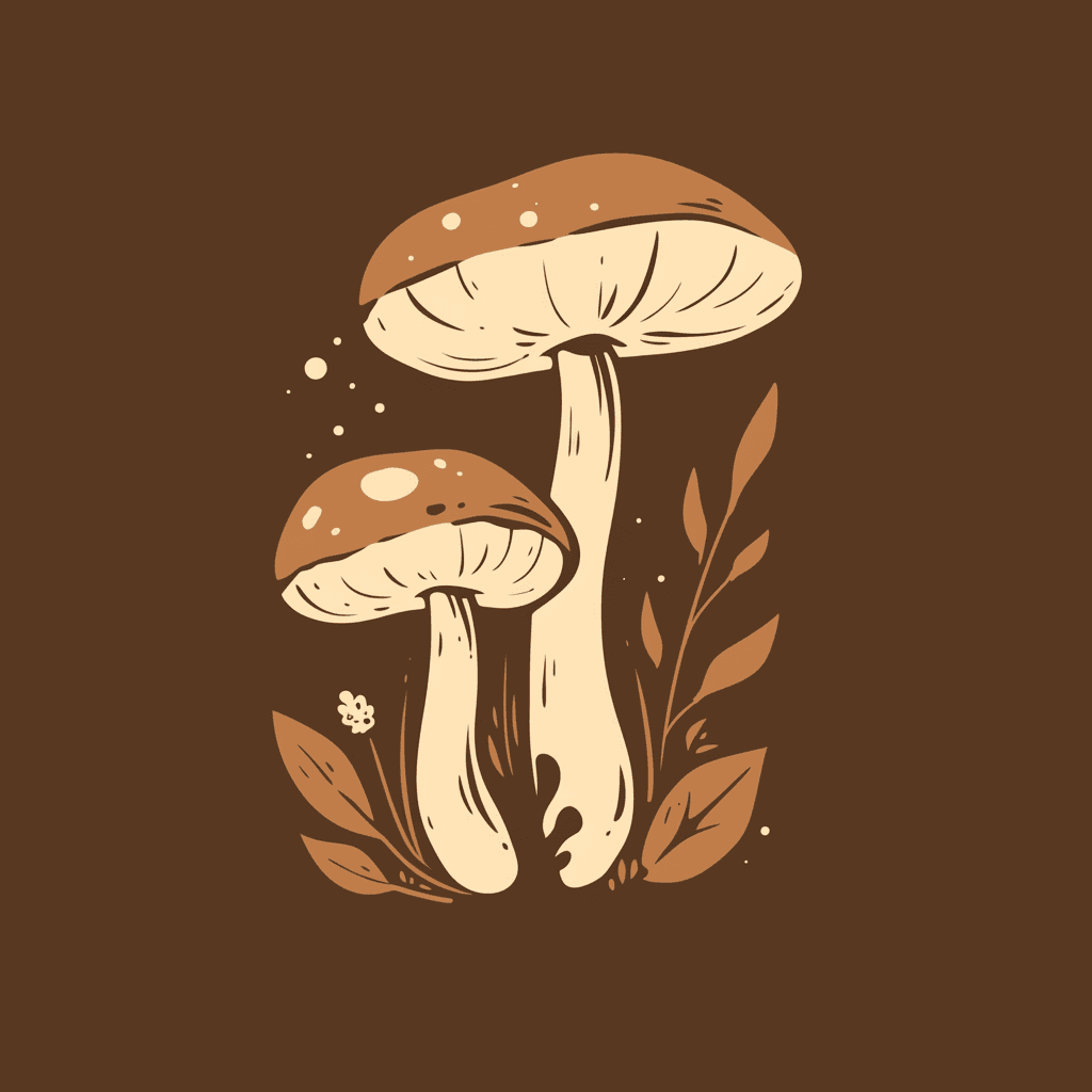 Retro Mushroom original repeating artwork