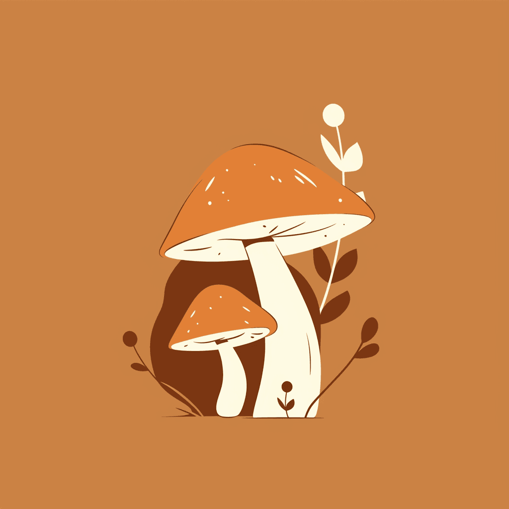 Retro Mushroom Club original repeating artwork