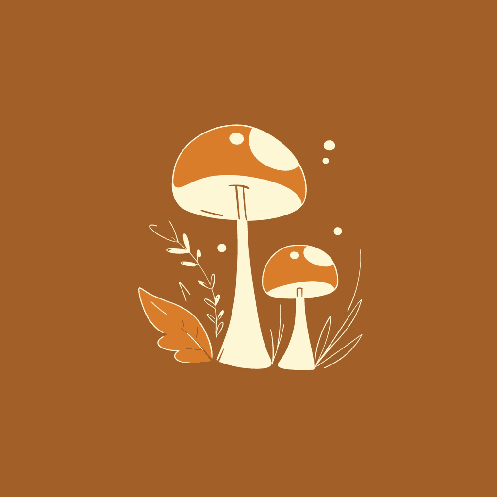 Retro Mushroom Party original repeating artwork
