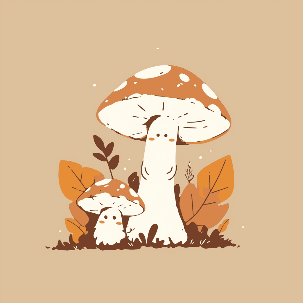 Retro Mushroom Collective original repeating artwork