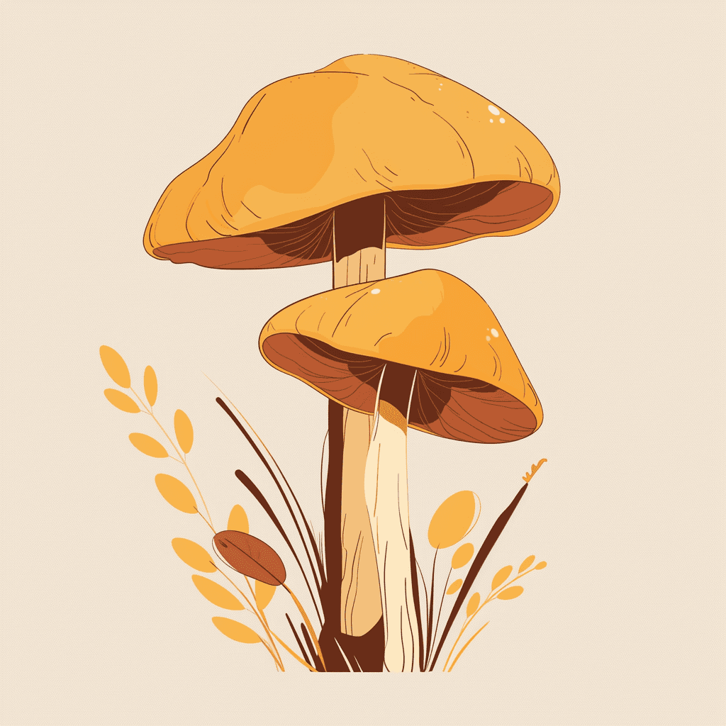 Retro Mushroom Pals original repeating artwork
