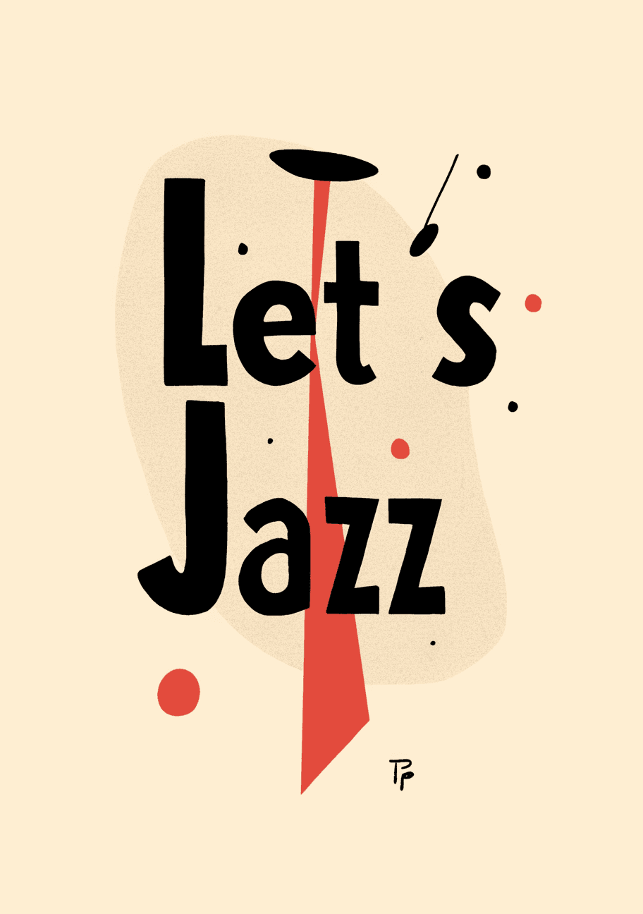 Retro Letter Fizz original repeating artwork