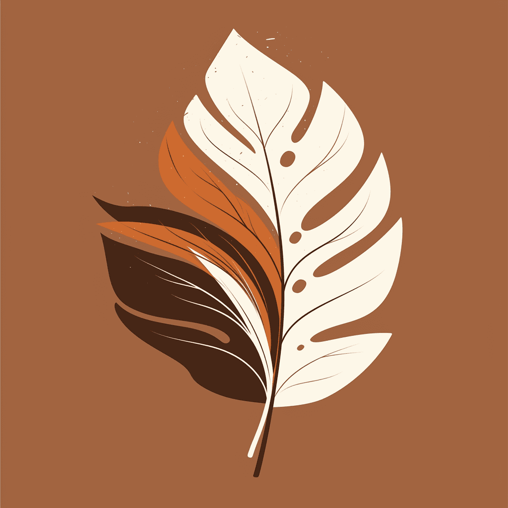 Retro Leaves Parade original repeating artwork