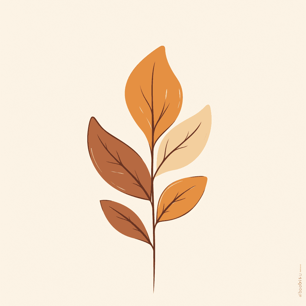 Retro Leaves original repeating artwork