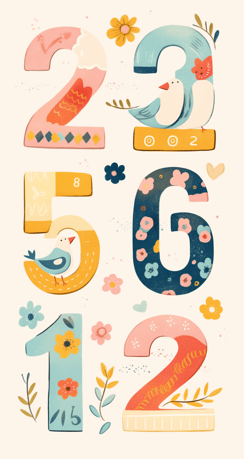 Number 060 original repeating artwork