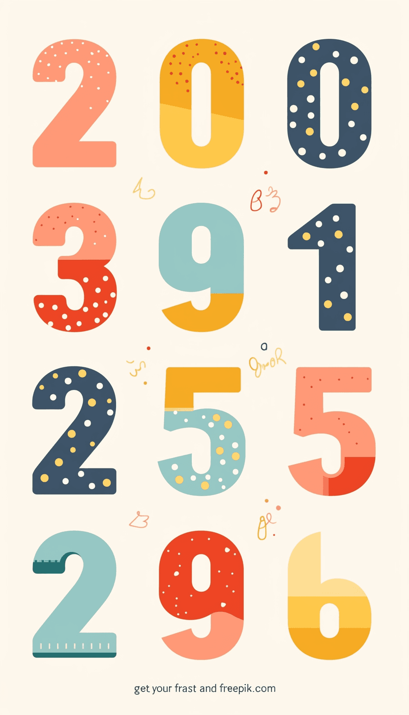 Number Buzz original repeating artwork
